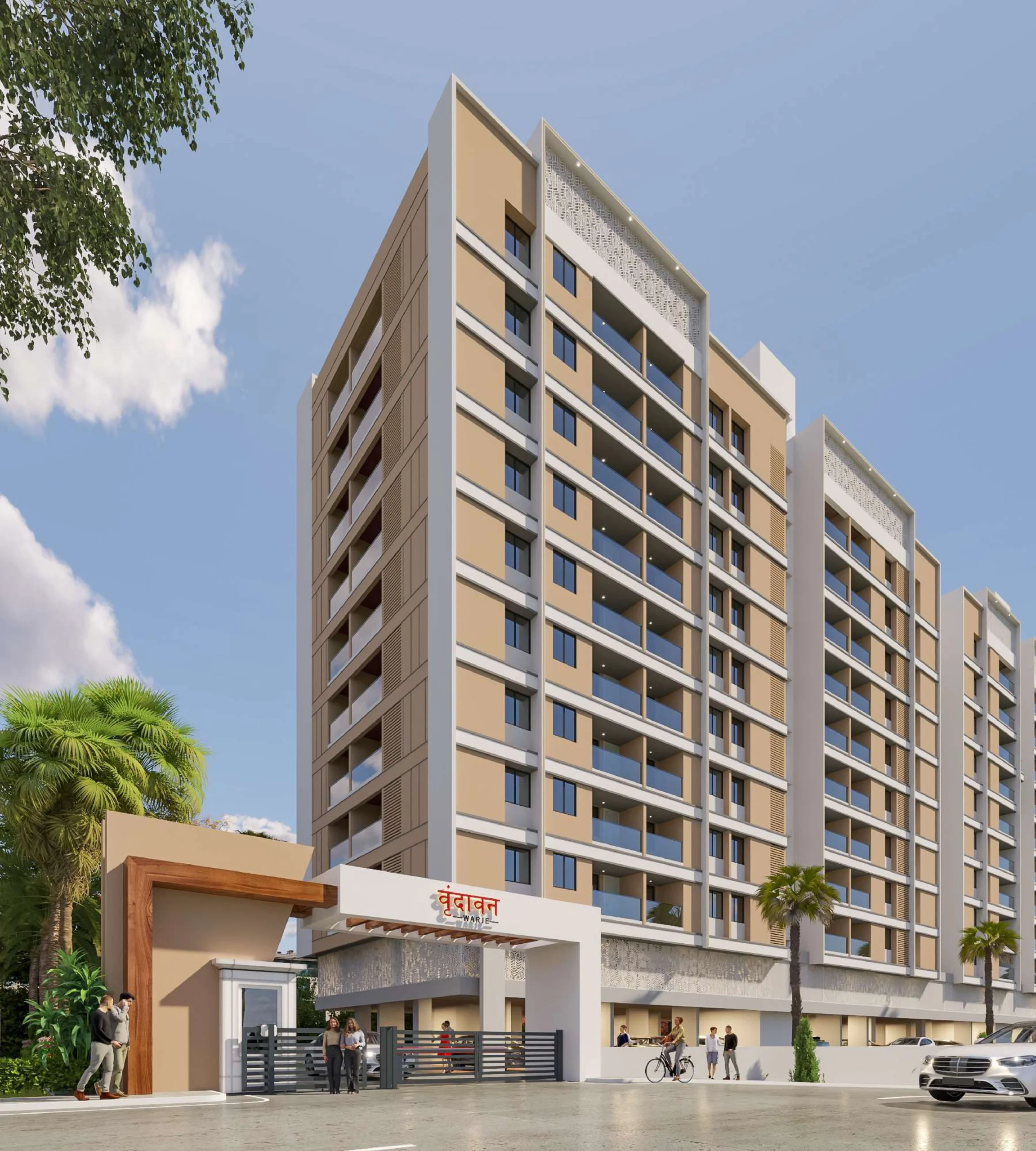 Vrindavan elevation view